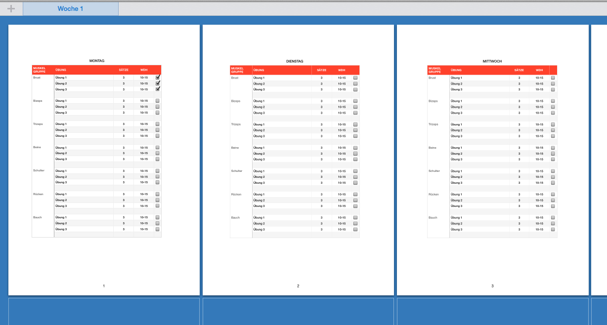 Numbers Vorlage Trainingsplan Fitness Ganzkorpertraining Numbersvorlagen De