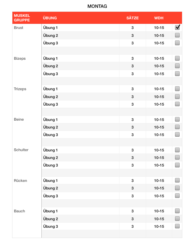 Numbers Vorlage Trainingsplan Fitness Ganzkorpertraining Numbersvorlagen De