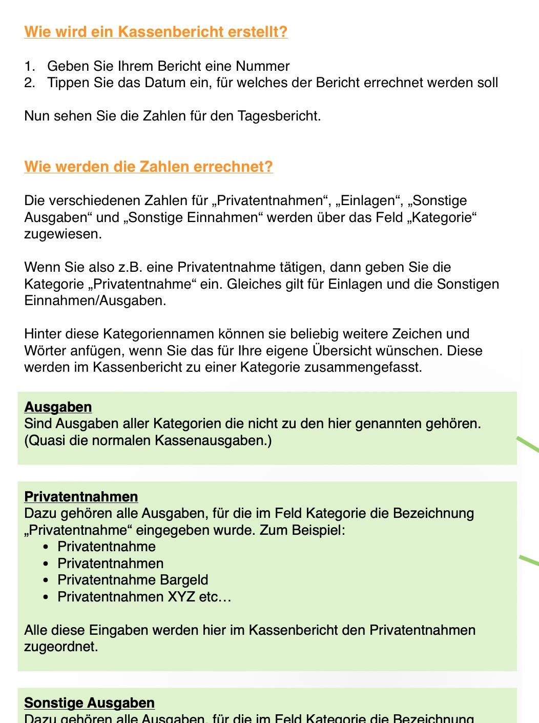 Numbers Vorlage Kassenbuch Kassenbericht Beschreibung 2019