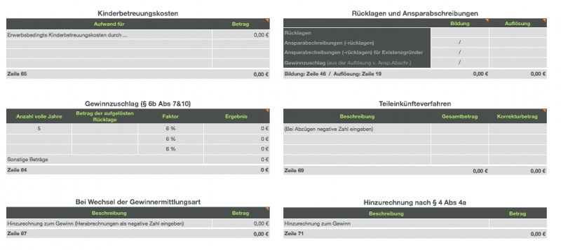 Numbers Vorlage Einnahmen-Überschuss-Rechnung 2011 mit USt sonstiges