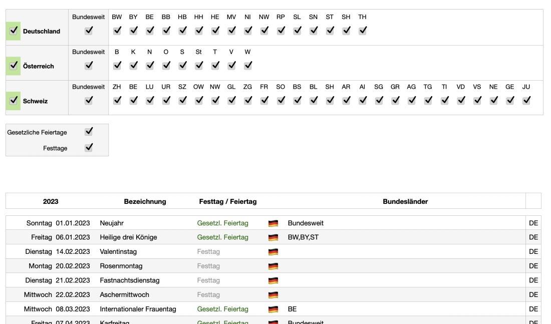 Numbers Vorlage Arbeitszeiterfassung mit Nachtschicht 2023 Feiertage Tabelle