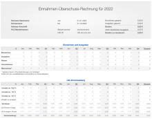 Einnahmen-Überschuss-Rechnung 2022 mit EKS für Mac und iPad 