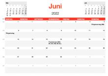 Numbers Vorlage Kalender 2022 