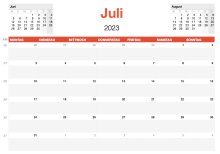 Numbers Vorlage Kalender 2023