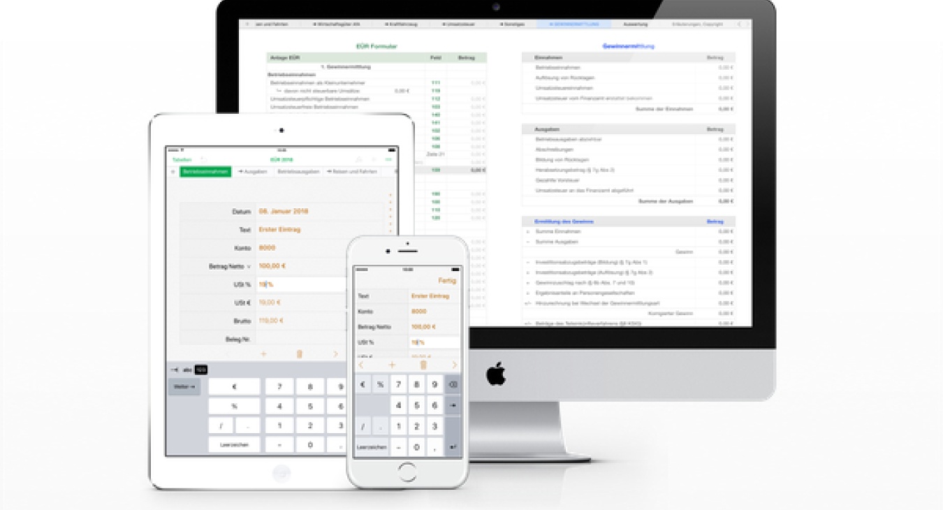 Numbers Vorlage EÜR 2020 iMac iPad iPhone 